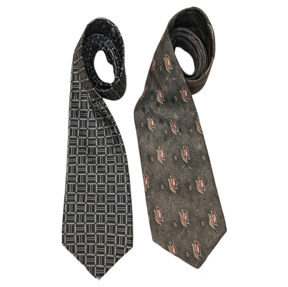 Zianetti Italian Silk Collection Lot of 2 Men's Ties Made in USA - Picture 2 of 4